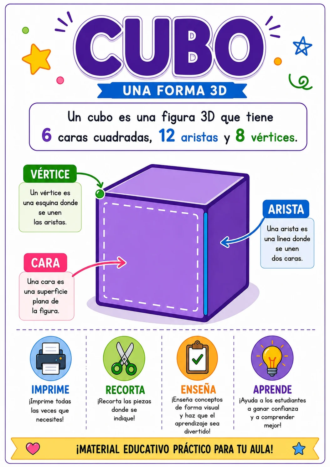 Actividades imprimibles de cuerpos geométricos 1